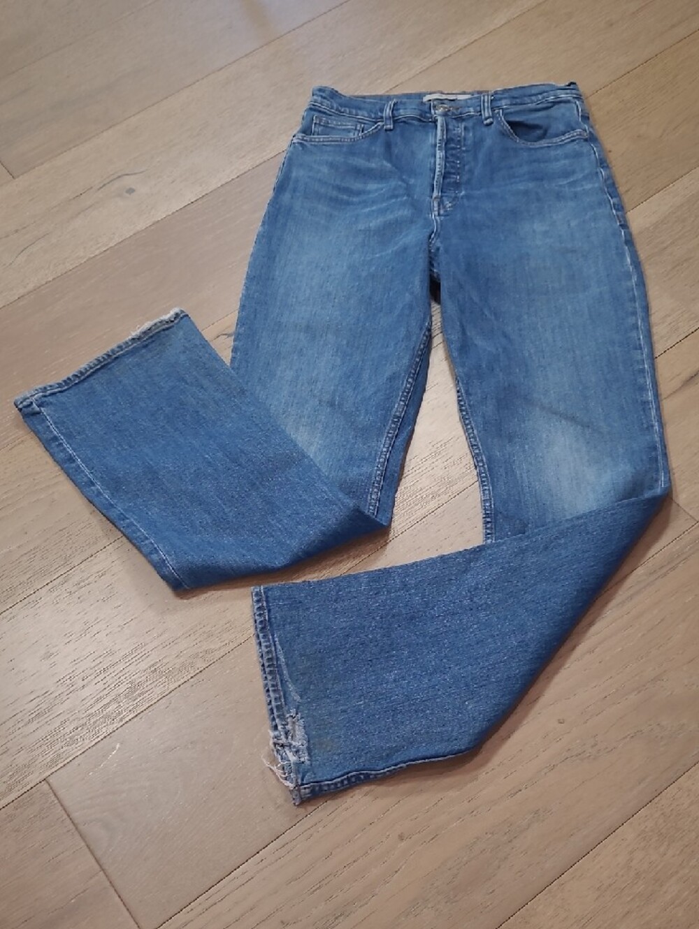 Hudson Jeans Women's sz 30 Faye Ultra High Rise Button Fly Boot Cut Denim Jeans
